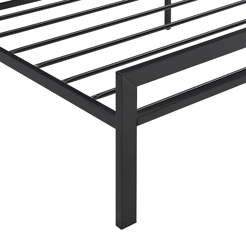HAOYYE Twin Size metal bed Sturdy System Metal Bed Frame ,Modern style and comfort to any bedroom ,black Space-Saving Heavy Duty Modern Design Adults Dorm Room Easy Assembly Bedroom Furniture