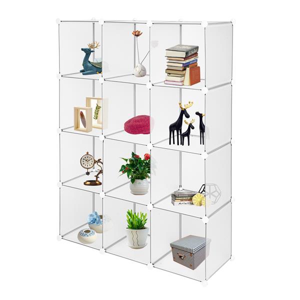 HAOYYE Cube Storage Organizer - 12-Cube Bookshelf & Closet Storage Unit, Modular Shelf System For Bedroom, Living Room, Office, And Toy Room, Space-Saving Design, Durable Material, Versatile Home Organizer, Ideal For Books, Clothes, And Decorative Items