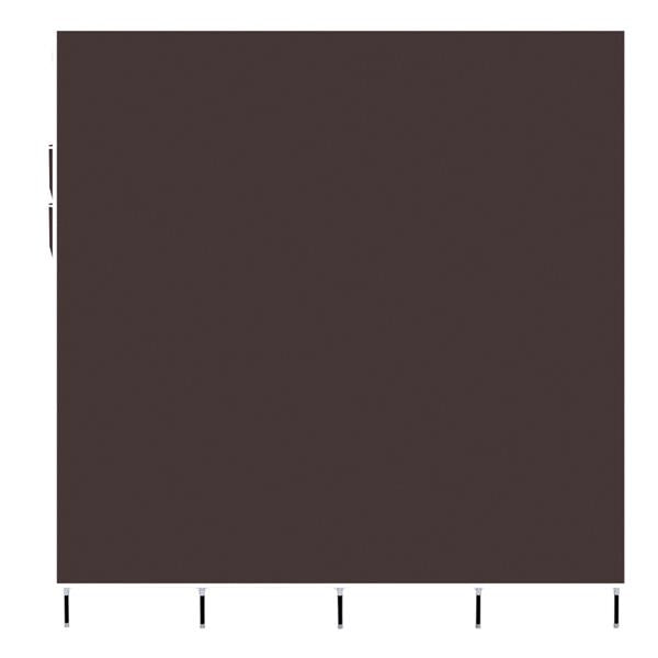 HAOYYE Clothes Closet Portable Wardrobe with Shelves and Side Pockets, Dark Brown, Durable Space-Saving Storage Solution with Modern Design, Versatile Use, Premium Quality, and Stylish Appearance for Organizing Clothing and Accessories