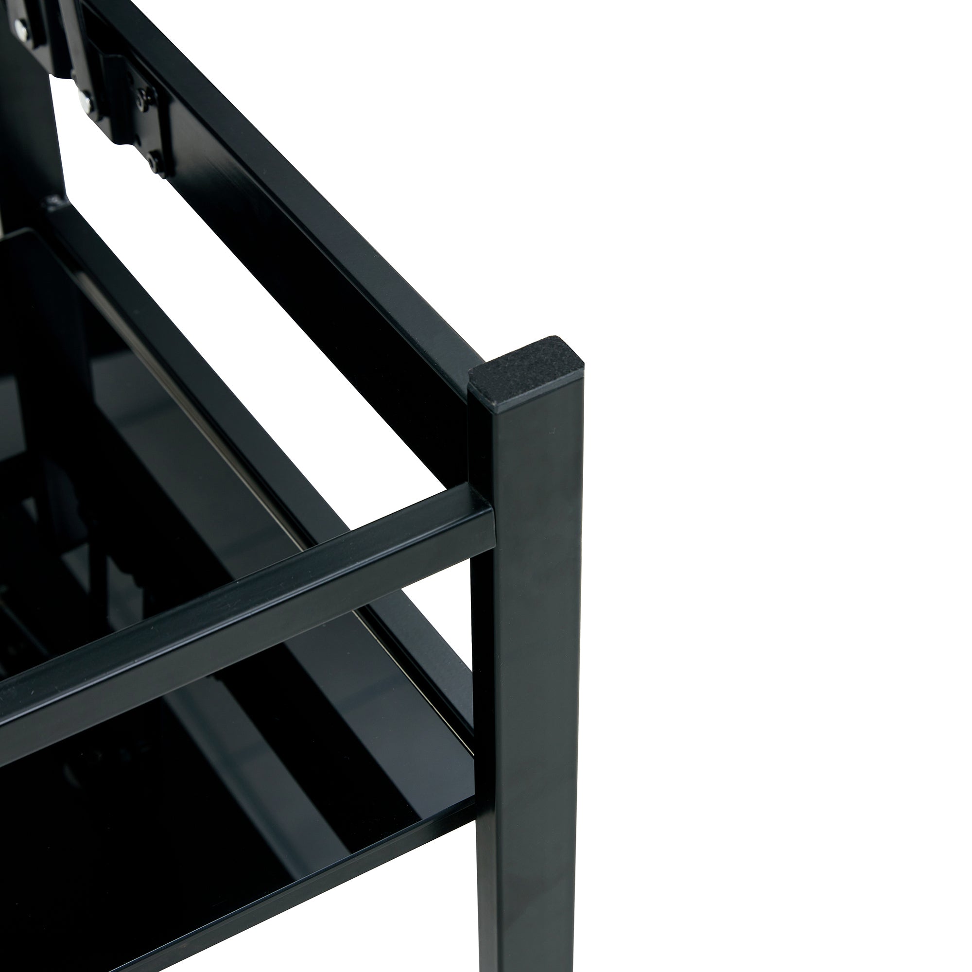 HAOYYE Glass Lift Top Coffee Table, Modern Simple 2-Layer Tempered Glass Coffee Table for Living Room, Black Sturdy Space-Saving Heavy Duty Modern Design Adults Dorm Room Easy Assembly Bedroom Furniture
