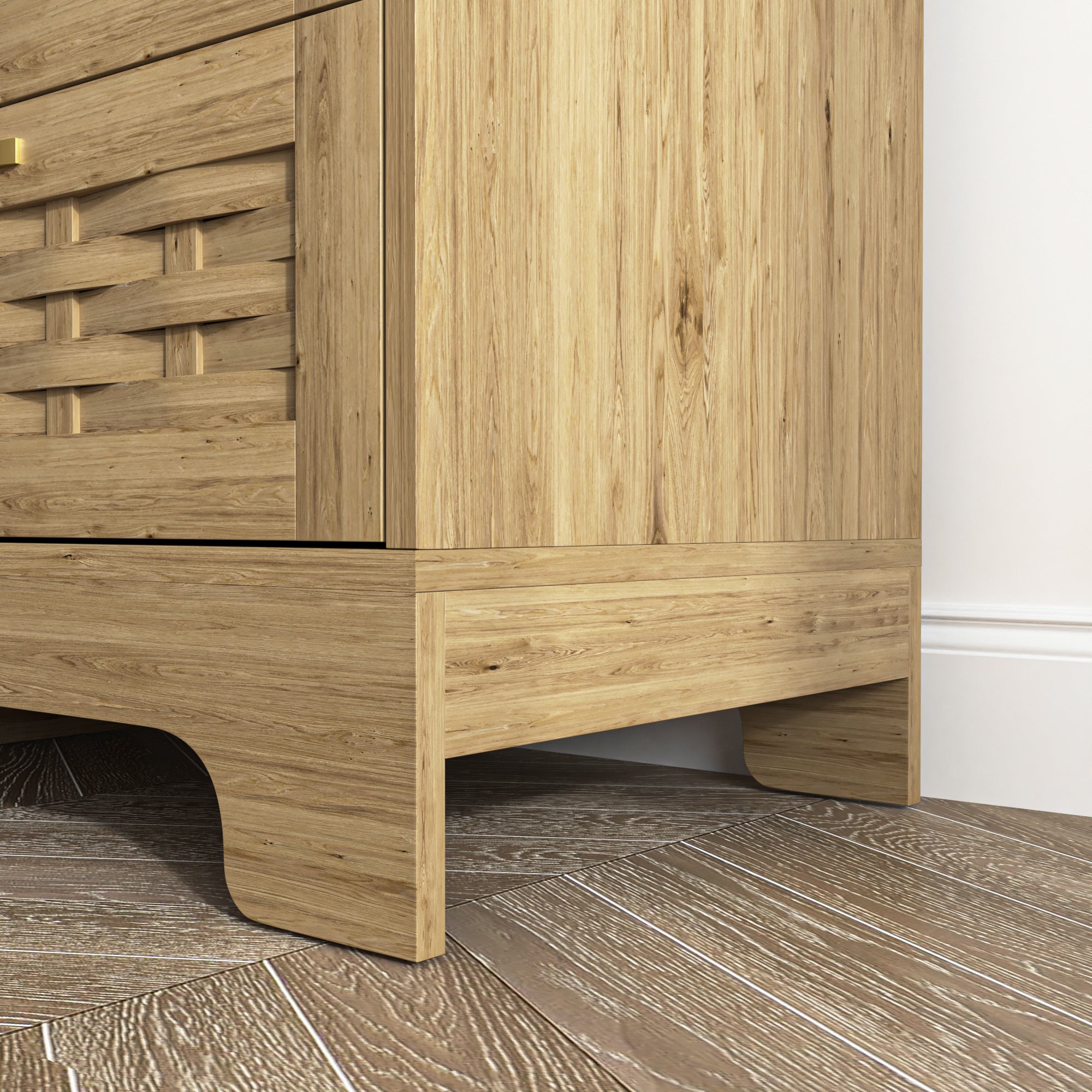 Haoyye Wooden 6 Drawer Cabinet with Extra Wide Drawers, Large Storage Organizer and Modern Chest of Cabinets for Living Room, Hallway or Bedroom, Featuring Sturdy Construction and Timeless Design for Everyday Use