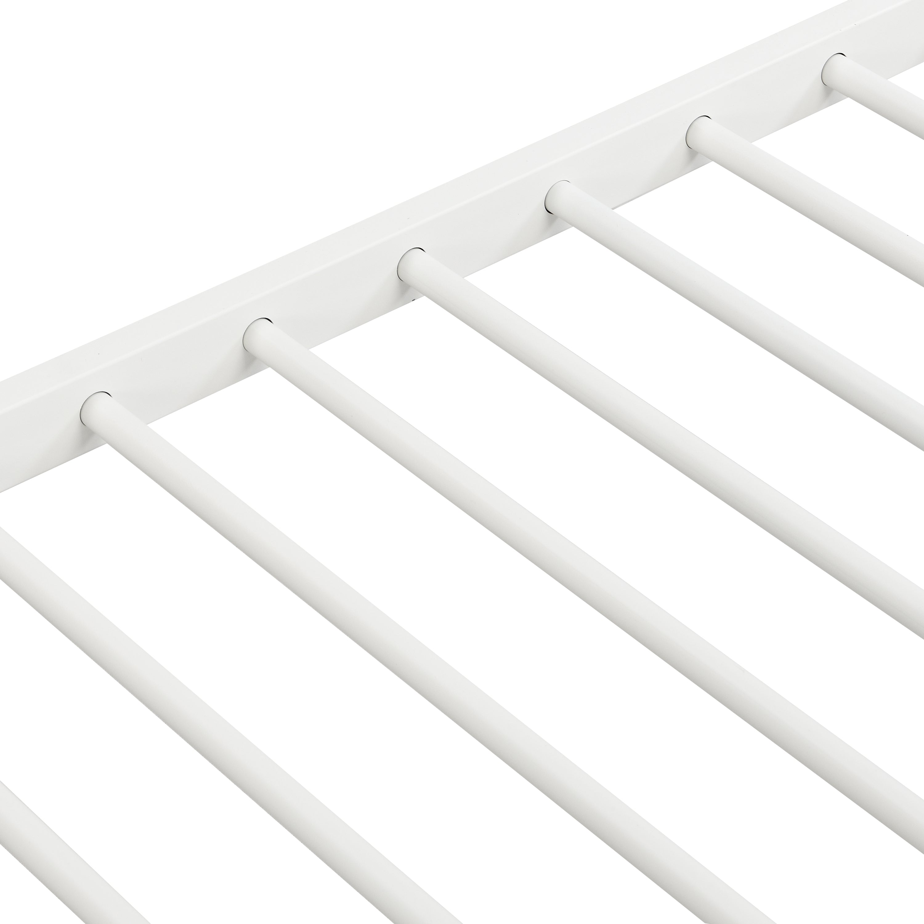 HAOYYE METAL Bunk Bed with trundle WHITE Sturdy Space-Saving Heavy Duty Modern Design Easy Assembly Durable Stylish Home Furniture Versatile