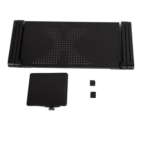 HAOYYE 48 x 26cm Portable Folding Table for Home Use, Assembled Black Table, Compact and Lightweight Design, Soft Cozy Surface, Premium Quality, Multi-Function, Decorative, Comfortable, Perfect for Home, Office, and Travel