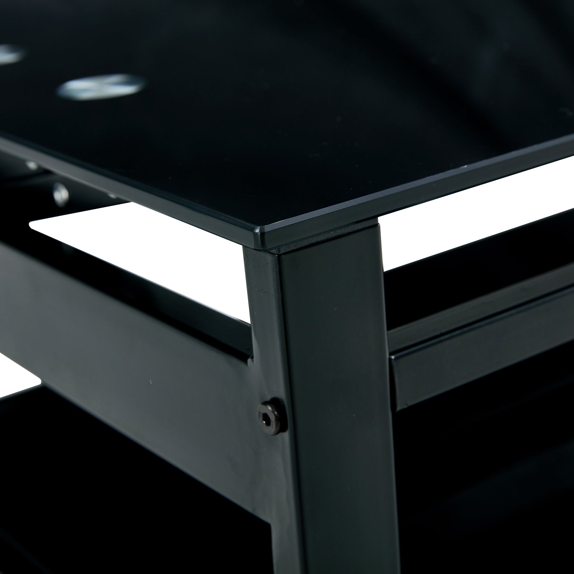 HAOYYE Glass Lift Top Coffee Table, Modern Simple 2-Layer Tempered Glass Coffee Table for Living Room, Black Sturdy Space-Saving Heavy Duty Modern Design Adults Dorm Room Easy Assembly Bedroom Furniture