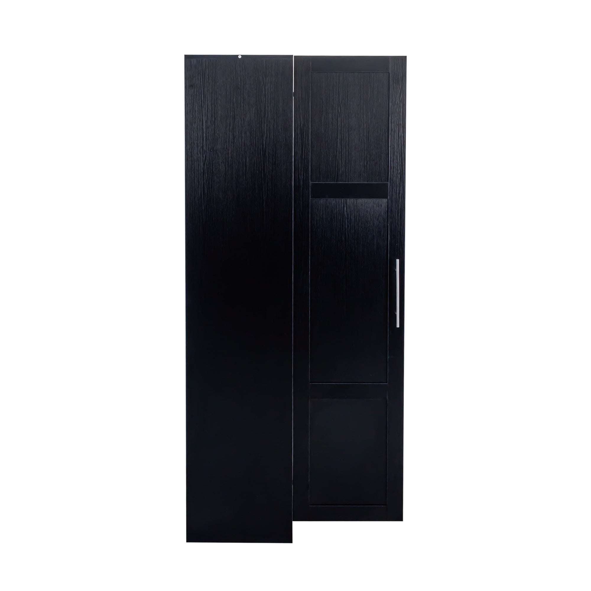 HAOYYE Stackable Wall Mounted Storage Cabinet, 15.75" D x 15.75" W x 70.87" H,black Sturdy Space-Saving Heavy Duty Modern Design Easy Assembly Durable Stylish Home Furniture Versatile