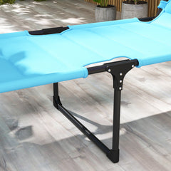HAOYYE Folding Lounge Chair for Outdoor Relaxation Portable Reclining Beach Chair with Adjustable Backrest Sunshade Canopy and Padded Design for Patio Garden Poolside Travel Camping