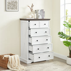 HAOYYE 6-Drawer Dresser, Tall Chest of Drawers, Closet Organizers for Storage Clothes, Sturdy Space-Saving Cabinet with Modern Design, Ideal for Living Room, Adults, and Dorm Rooms, Heavy-Duty Construction
