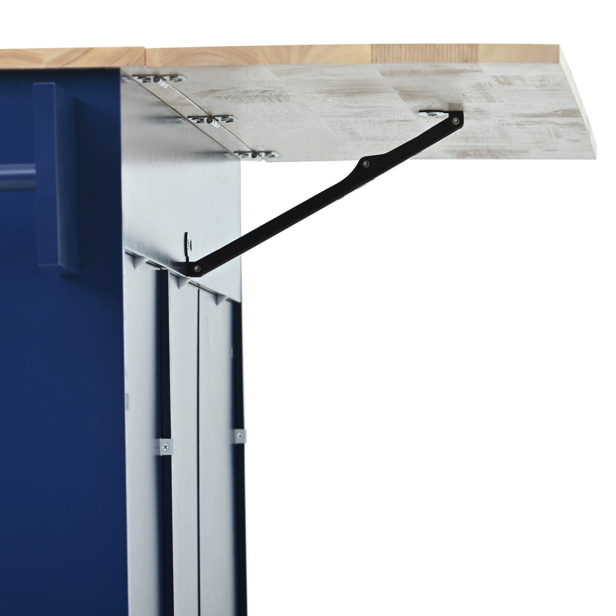 HAOYYE Rolling Mobile Kitchen Island with Drop Leaf - Solid Wood Top, Locking Wheels & Storage Cabinet 52.7 Inch Width(Dark blue) Sturdy Space-Saving Heavy Duty Modern Design Adults Dorm Room