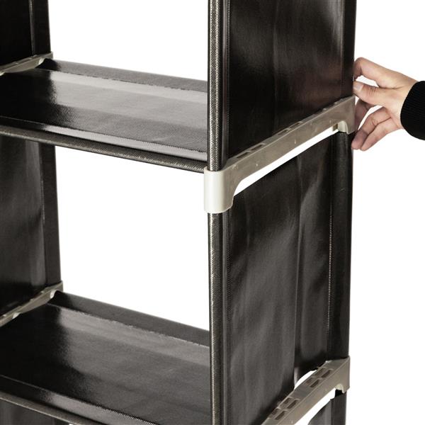 HAOYYE Multifunctional Assembled 3 Tiers 9 Compartments Storage Shelf Black soft cozy warm flannel fleece home decor luxury comfortable unique design premium quality decorative