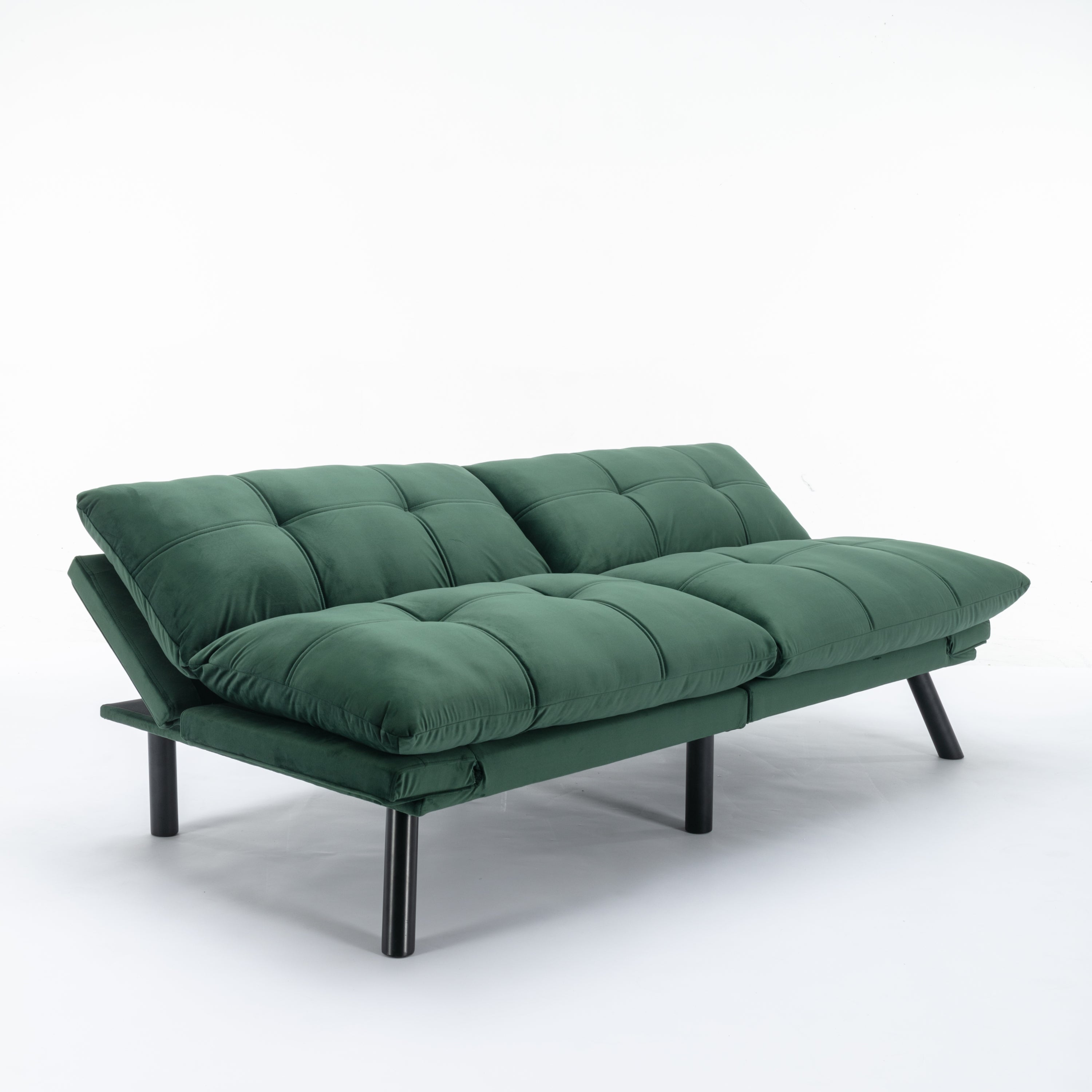 HAOYYE Emerald Convertible Folding Modern sofa Bed Sturdy Space-Saving Heavy Duty Modern Design Adults Dorm Room Easy Assembly Bedroom Furniture