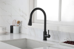 HAOYYE Kitchen Faucet with Pull Out Spraye Sturdy Space-Saving Heavy Duty Modern Design Adults Dorm Room Easy Assembly Bedroom Furniture