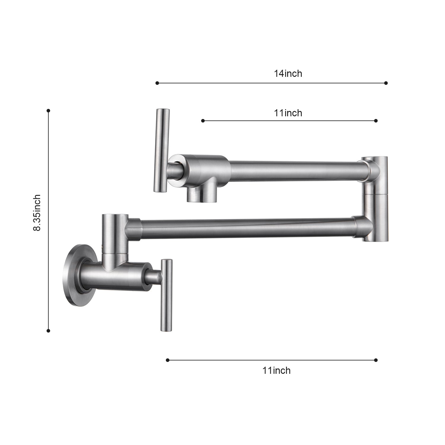HAOYYE Wall Mount Folding Kitchen Pot Filler Faucet Sturdy Space-Saving Heavy Duty Modern Design Adults Dorm Room Easy Assembly Bedroom Furniture