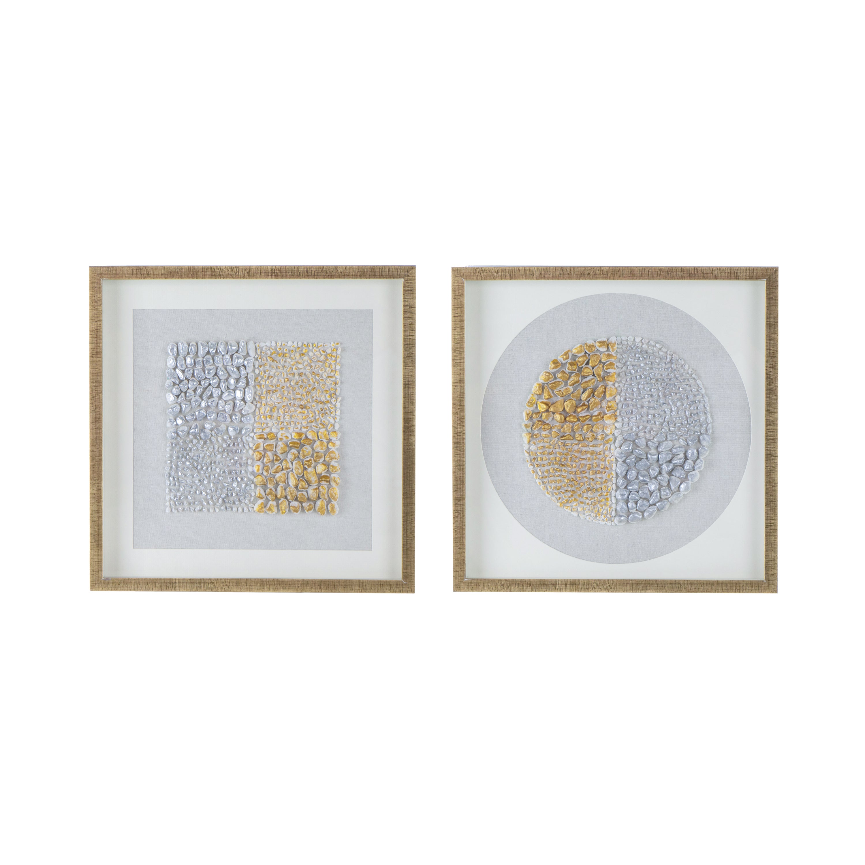 HAOYYE Set of 2 Shadow Box Wall Decor, Modern Design Wall Art Accent, Sturdy and Space-Saving, Dorm Room, and Living Room, Easy Assembly, Heavy Duty