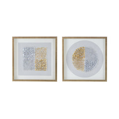HAOYYE Set of 2 Shadow Box Wall Decor, Modern Design Wall Art Accent, Sturdy and Space-Saving, Dorm Room, and Living Room, Easy Assembly, Heavy Duty