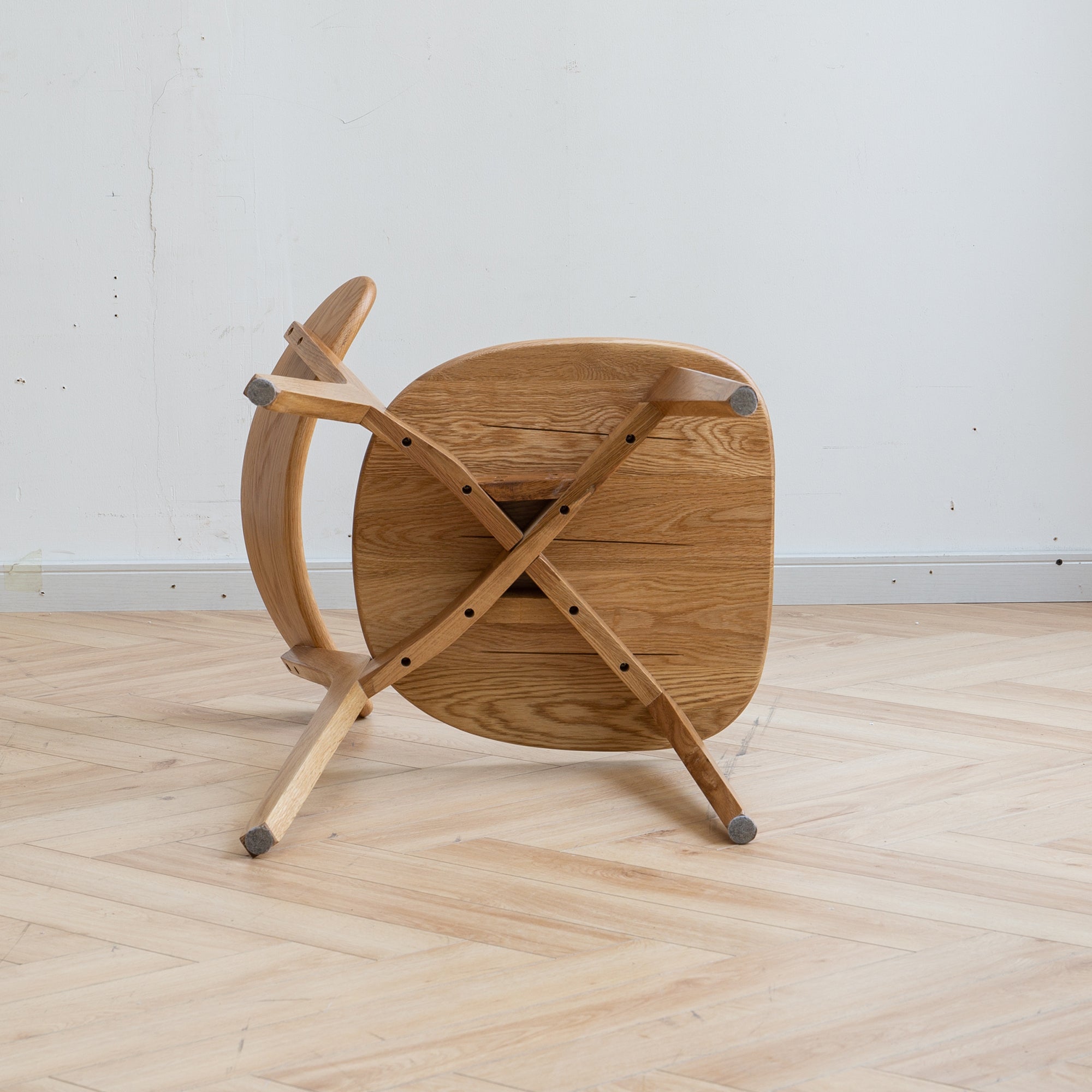 HAOYYE Dining chair wooden FAS grade oak natural wood made in North America 100% dirt-free wood chair solid chair table chair wooden living room chair simple and natural Sturdy Space-Saving