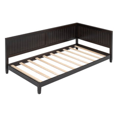 HAOYYE Twin Size Wood Daybed/Sofa Bed, Espresso Sturdy Space-Saving Heavy Duty Modern Design Adults Dorm Room Easy Assembly Bedroom Furniture