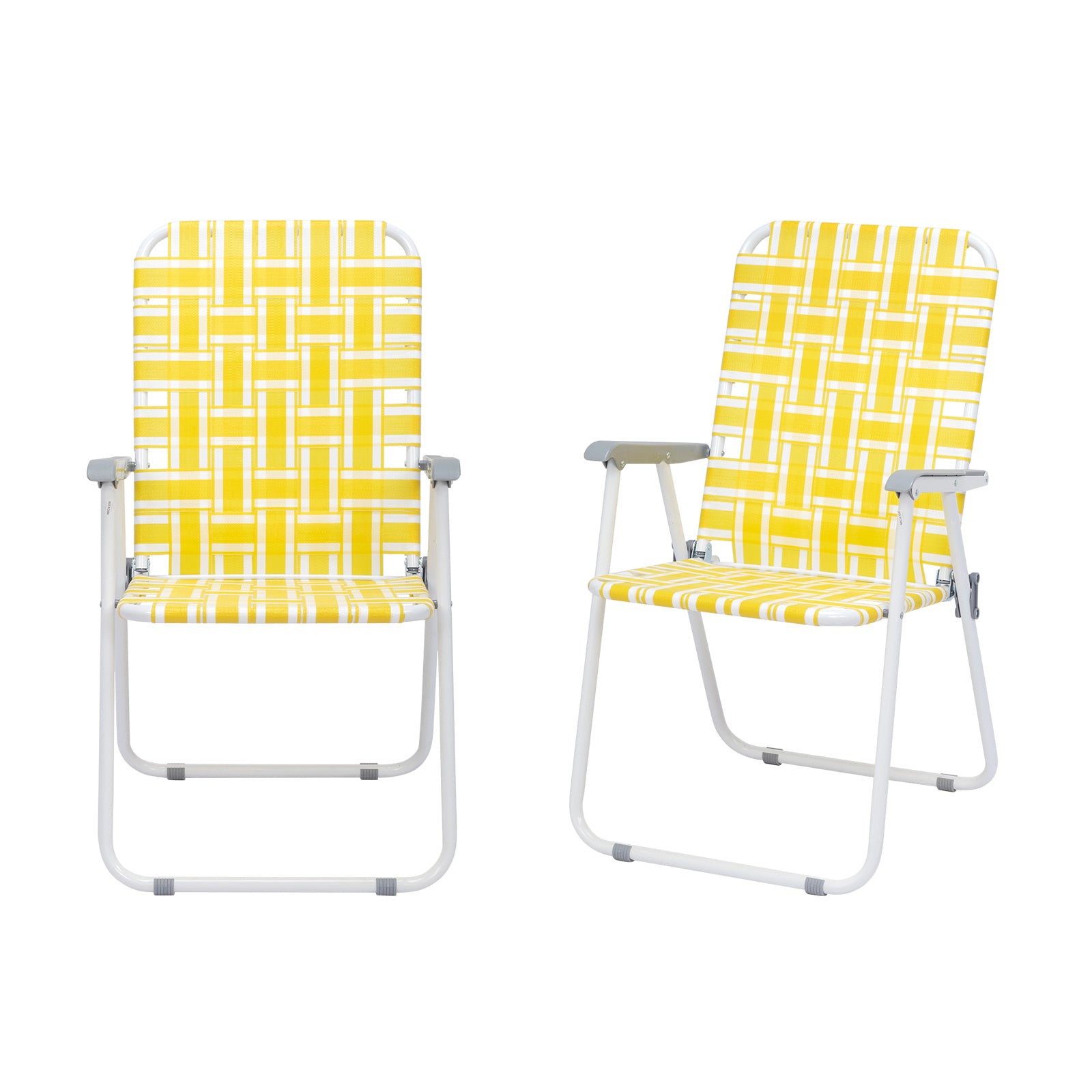 HAOYYE 2pcs Folding Beach Chairs, Steel Tube PP Webbing, Lightweight and Comfortable Chairs for Outdoor Relaxation, Ideal for Beach, Picnic, Camping, and Outdoor Activities