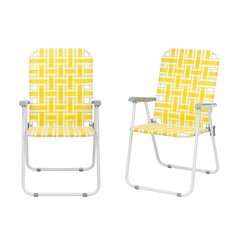 HAOYYE 2pcs Folding Beach Chairs, Steel Tube PP Webbing, Lightweight and Comfortable Chairs for Outdoor Relaxation, Ideal for Beach, Picnic, Camping, and Outdoor Activities