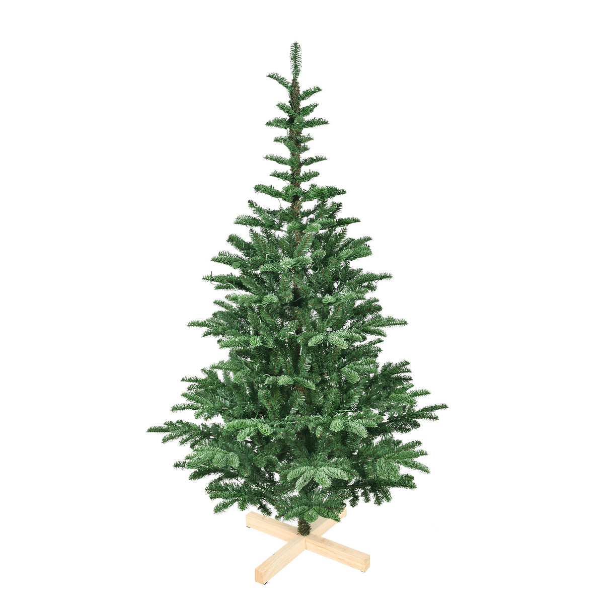HAOYYE Artificial Green LED-Lit Christmas Tree with 941 PE PVC Mixed Branch Tips Hinged Premium Design and Foldable Base for Indoor Holiday Decoration Durable Stable and Easy to Assemble Fire Resistant Material