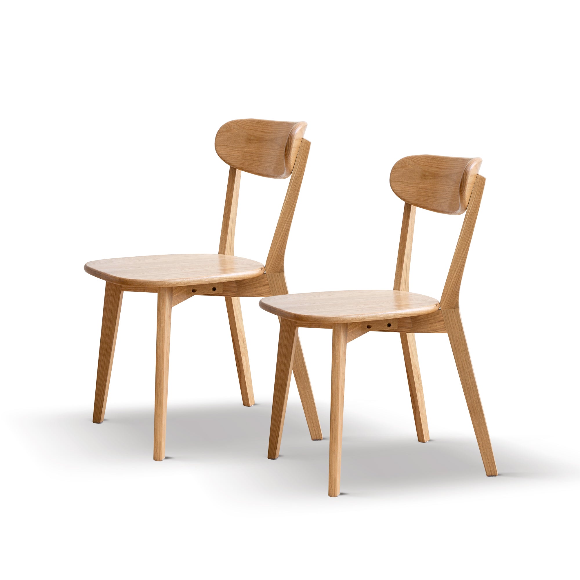 HAOYYE Dining chair wooden FAS grade oak natural wood made in North America 100% dirt-free wood chair solid chair table chair wooden living room chair simple and natural Sturdy Space-Saving