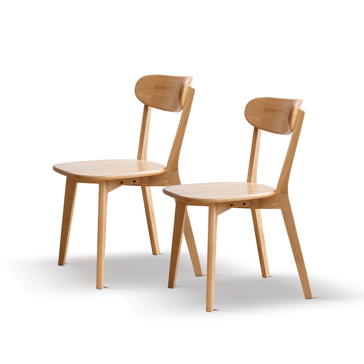 HAOYYE Dining chair wooden FAS grade oak natural wood made in North America 100% dirt-free wood chair solid chair table chair wooden living room chair simple and natural Sturdy Space-Saving