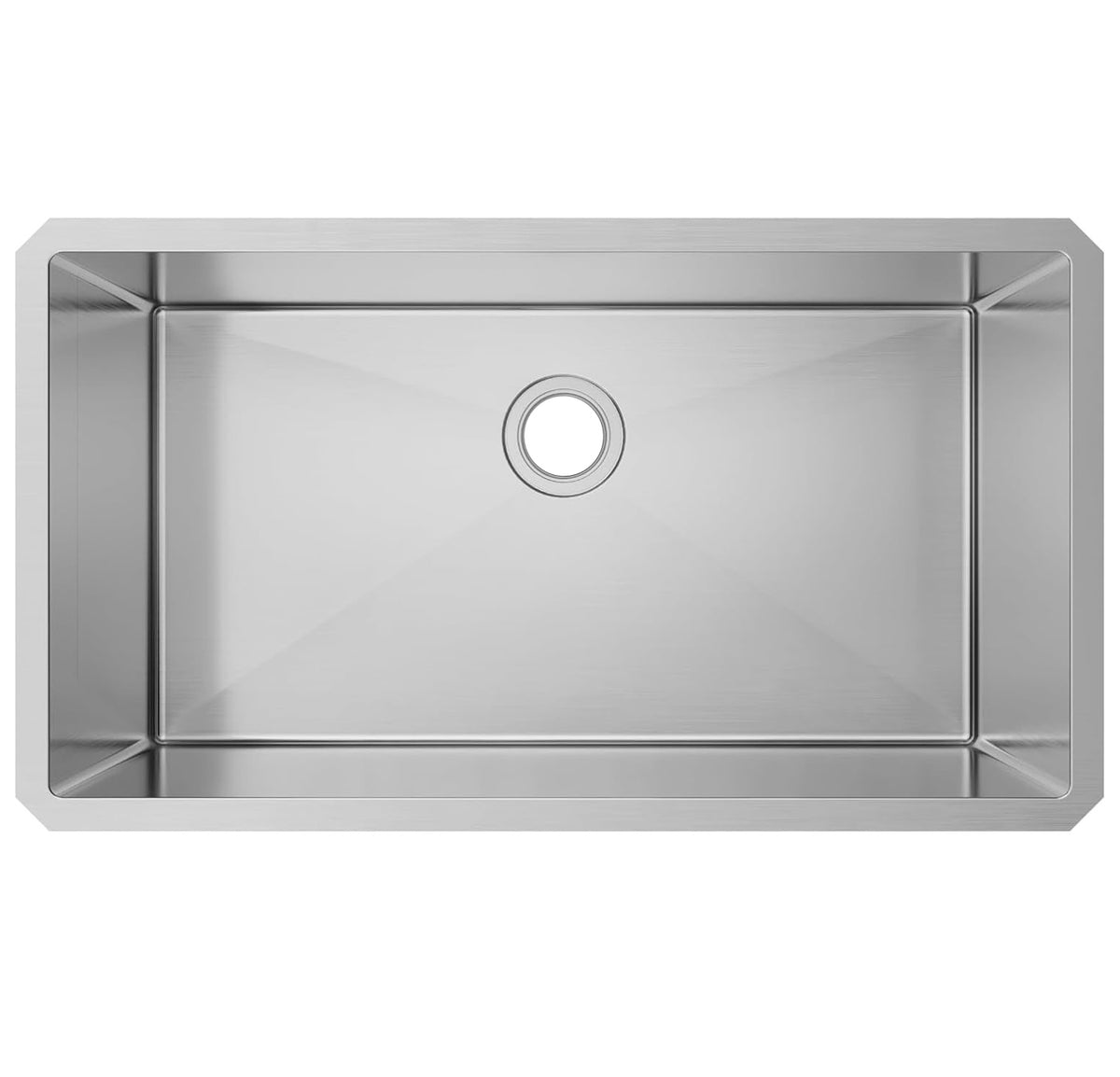 HAOYYE 32" L X 19" W Undermount Single Bowl 18 Gauge 304 Stainless Steel Kitchen Sink (Sink Only) Sturdy Space-Saving Heavy Duty Modern Design Adults Dorm Room Easy Assembly Bedroom Furniture