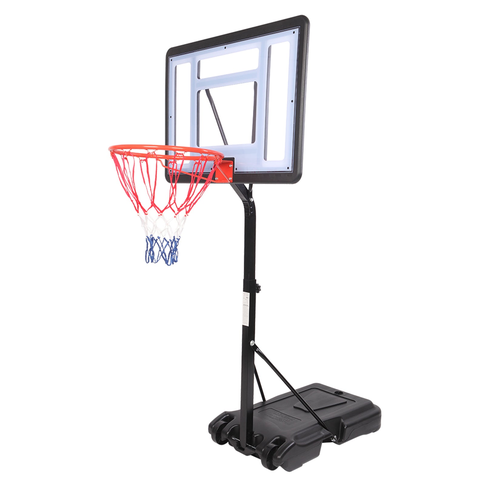 Haoyye Portable Basketball Stand with Adjustable Height, PVC Backboard, Adjustable Hoop for Outdoor Play, Durable Steel Frame, Easy to Assemble and Move, Perfect for Backyard or Outdoor Sports Activities