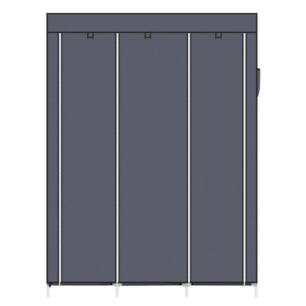 HAOYYE 67" Portable Closet Organizer with 10 Shelves, Extra Space, Quick Assembly, Gray, Durable Space-Saving Storage Solution, Modern Design, Versatile Use for Bedroom, Walk-In Closet, and Small Spaces