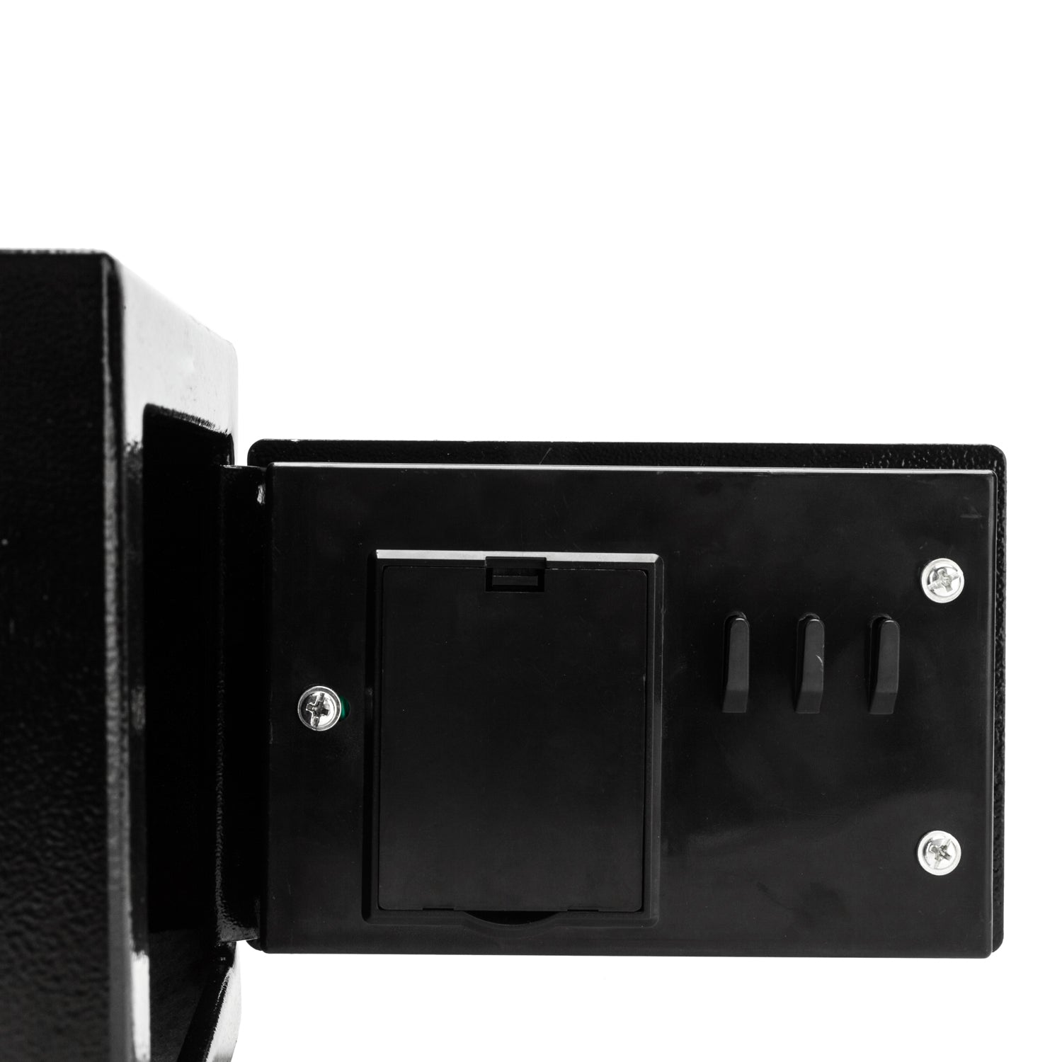 HAOYYE Mini Wall-In Style Electronic Code Steel Safe Box With Metal Construction Secure Lock Black Durable Compact Home And Office Security Case