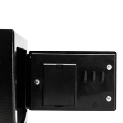 HAOYYE Mini Wall-In Style Electronic Code Steel Safe Box With Metal Construction Secure Lock Black Durable Compact Home And Office Security Case