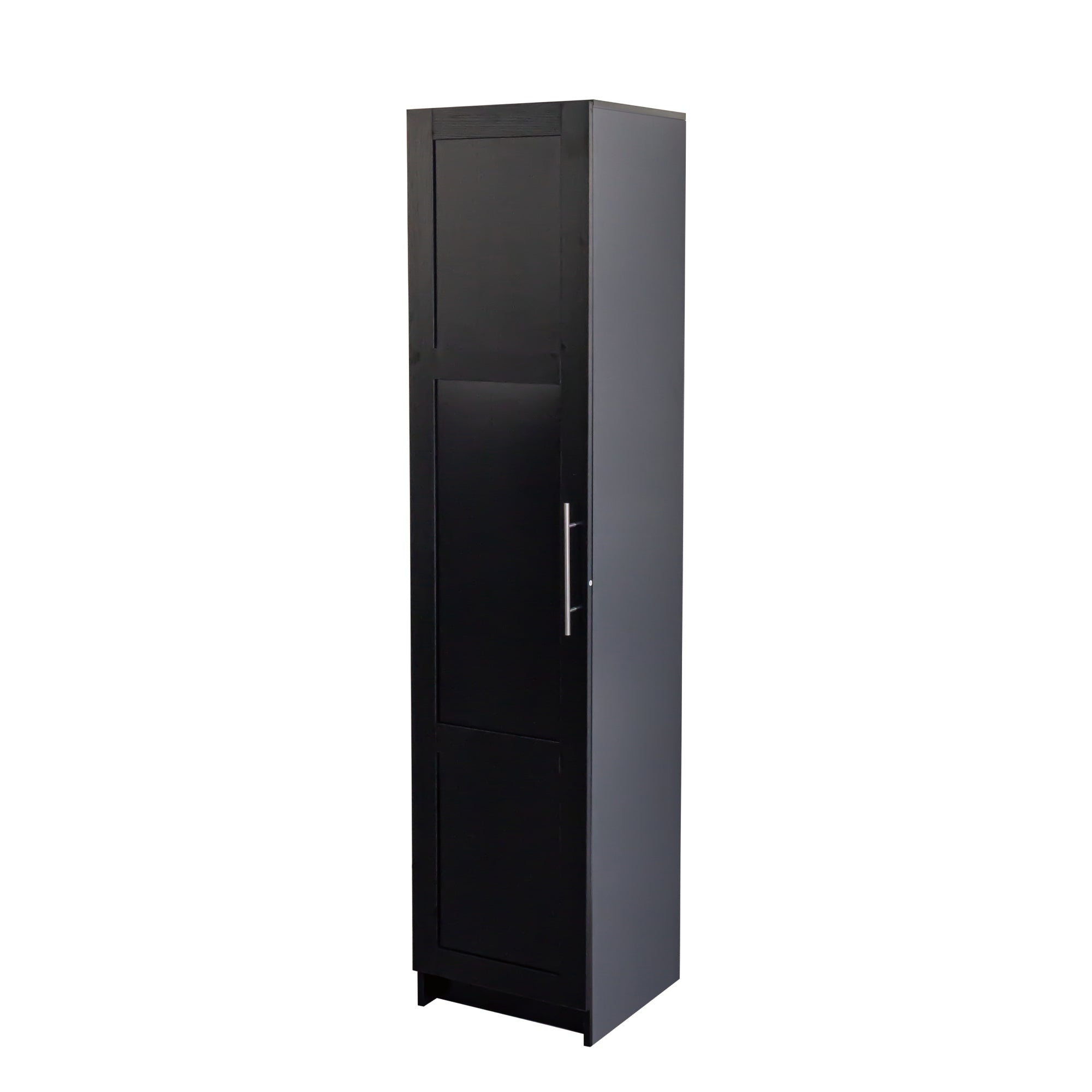 HAOYYE Stackable Wall Mounted Storage Cabinet, 15.75" D x 15.75" W x 70.87" H,black Sturdy Space-Saving Heavy Duty Modern Design Easy Assembly Durable Stylish Home Furniture Versatile