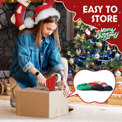 HAOYYE Giant Inflatable Santa Claus Christmas Decoration with Built-in LED Lights, Lighted Holiday Yard Inflatable with Large Gift Bag for Front Yard Lawn Garden Party Indoor Outdoor Festive Décor, Red