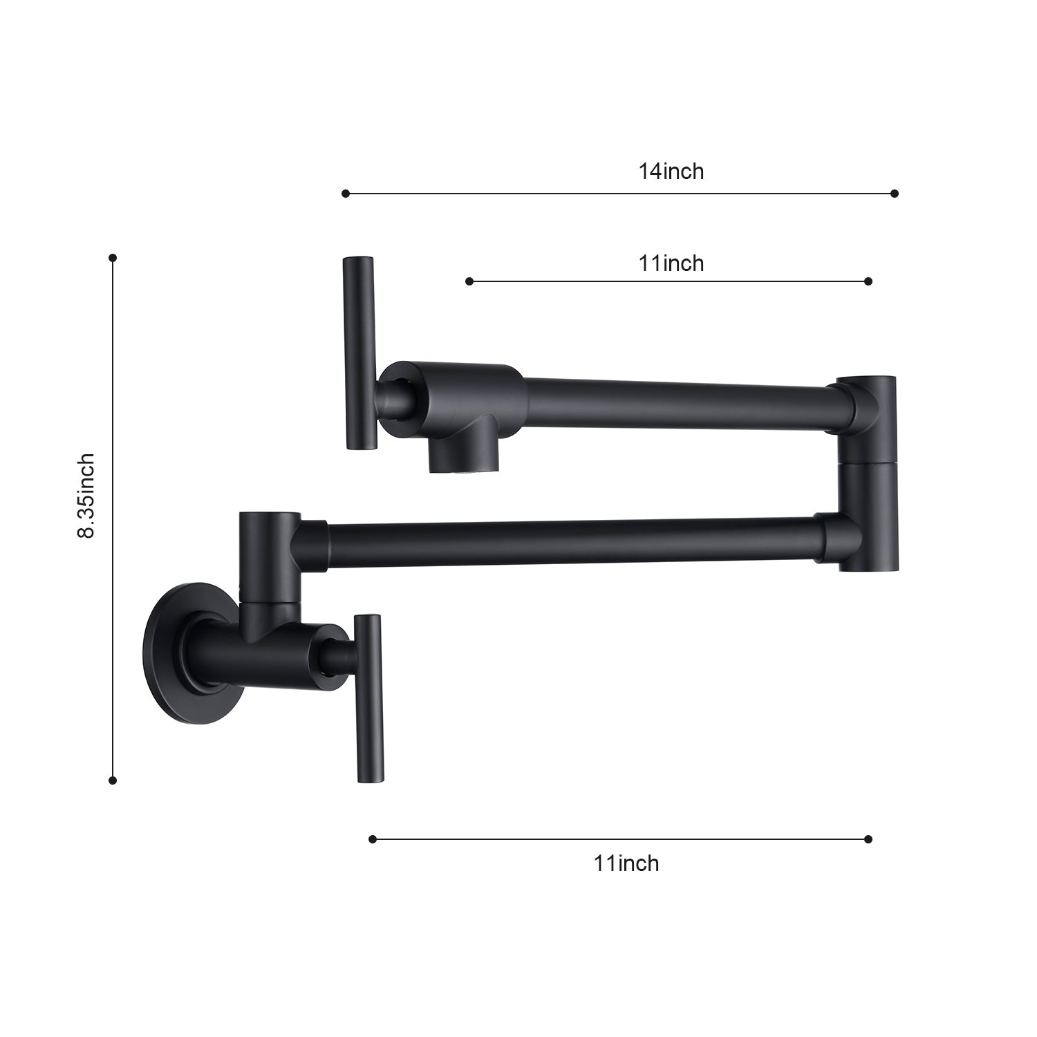 HAOYYE Wall Mount Folding Kitchen Pot Filler Faucet Sturdy Space-Saving Heavy Duty Modern Design Adults Dorm Room Easy Assembly Bedroom Furniture