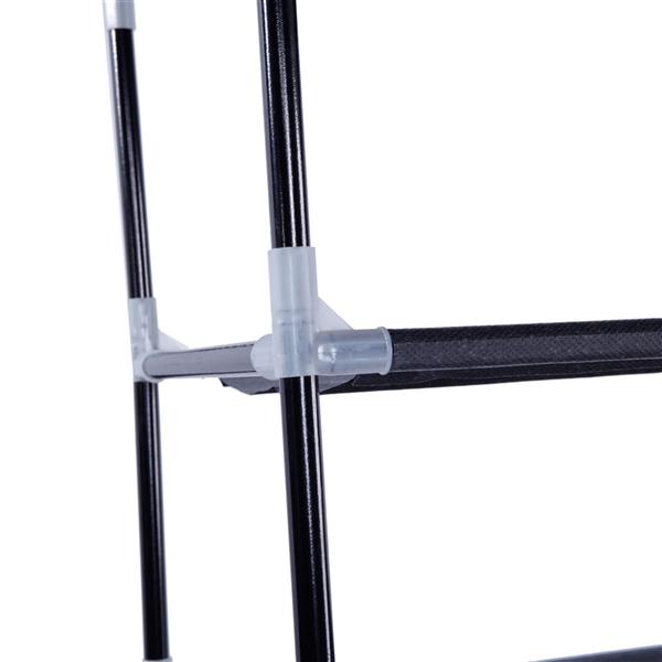 HAOYYE 10-Tier Non-Woven Fabric Shoe Rack, Durable Black Space-Saving Organizer with Handle, Modern Design for Versatile Use, Premium Quality Storage Solution for Home Essentials, Sleek Stylish Look and Simple Assembly