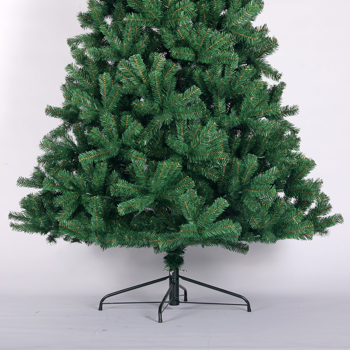 HAOYYE Artificial Christmas Tree Full Natural Spruce PVC Fir Tree 7.5ft Foldable Metal Stand Unlit Green Sturdy Space-Saving Heavy Duty Modern Design Adults Dorm Room Easy Assembly Bedroom Furniture