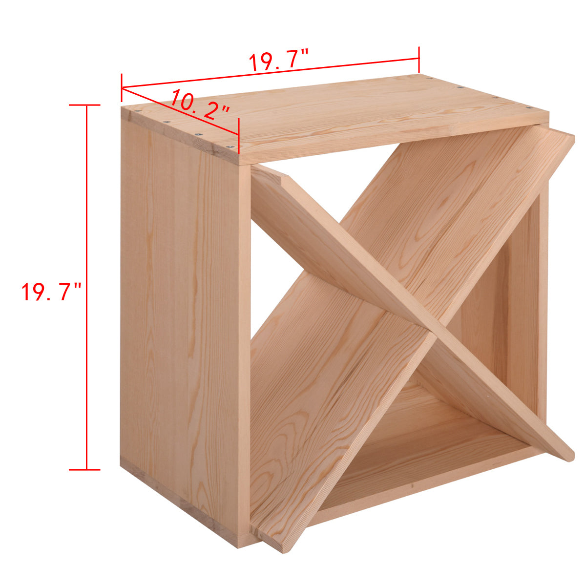 Haoyye 24 Bottle Modular Wine Rack, Stackable Solid Wood Wine Storage Cube for Kitchen, Dining Room, Bar or Wine Cellar, Burlywood Freestanding Organizer for Red Wine, Modern Rustic Space-Saving Display Shelf, No Tool Assembly Required