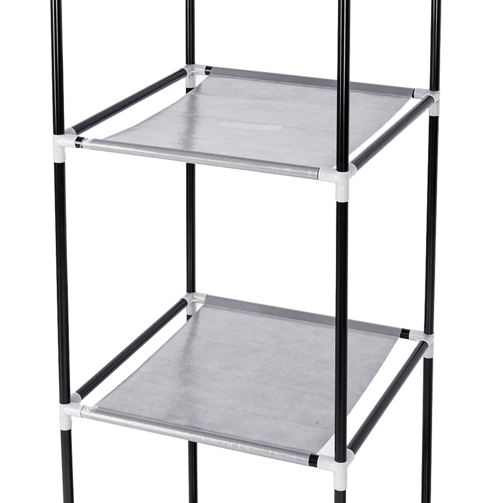 HAOYYE Portable Closet Storage Organizer with Shelves, Durable Space-Saving Wardrobe Clothes Rack, Modern Design, Versatile Use, Premium Quality, Stylish Look for Bedroom, Living Room, Entryway, or Closet
