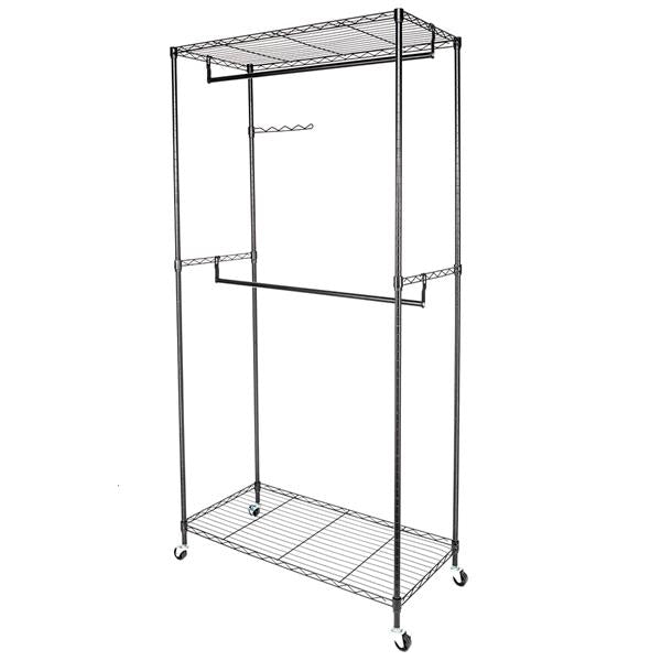 HAOYYE Closet Organizer Garment Rack Clothes Hanger Home Shelf Heavy Duty Furniture Sturdy Design Durable Multifunctional Modern Storage Solution Practical Stylish Space-Saving Organizer for Home and Bedroom