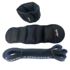 HAOYYE Ankle and Wrist Weights with Resistance Bands Pull Up Assist Exercise Bands Long Resistance Band Set for Fitness Training Physical Therapy for Men and Women Workout Strength Conditioning