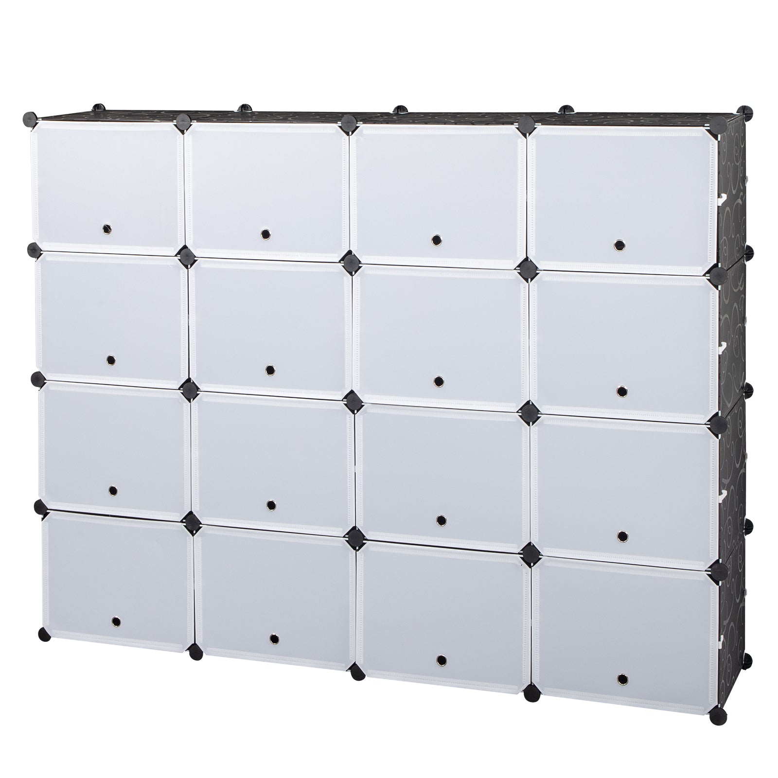 HAOYYE 8-Tier Portable Shoe Rack Organizer 64 Pair Capacity Expandable 32 Grid Tower Shelf Black Durable Design Sturdy Multifunctional Modern Organizer Space-Saving Storage Solution for Shoes, Boots, Slippers