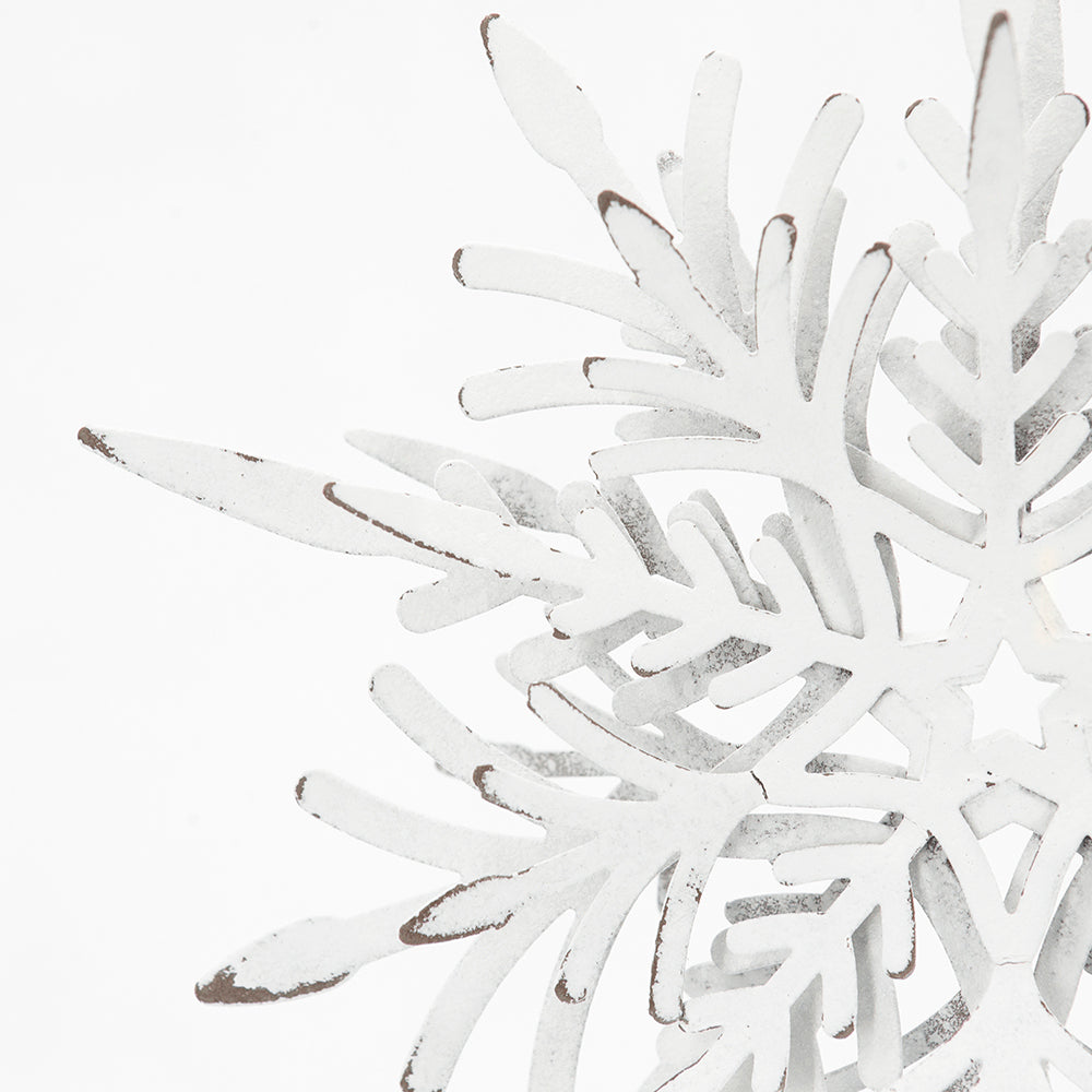 HAOYYE Set of 6 Iron Snowflake Hanger, Decorative Hanging Ball Christmas Tree Ornaments for Holiday Party Decorations Sturdy Space-Saving Heavy Duty Modern Design Adults Dorm Room Easy Assembly