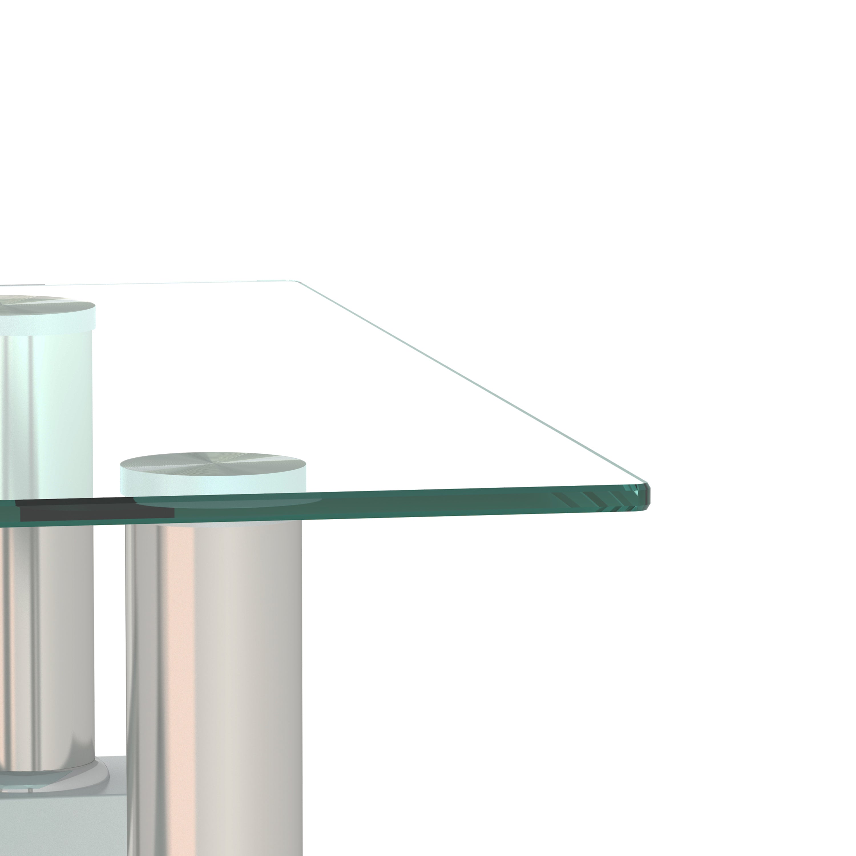 Haoyye Set of 2 Modern Tempered Glass Coffee and Tea Tables, Square Transparent and White Side Tables for Living Room, Sturdy Heavy Duty Space-Saving Design, Easy Assembly for Adults and Dorm Rooms