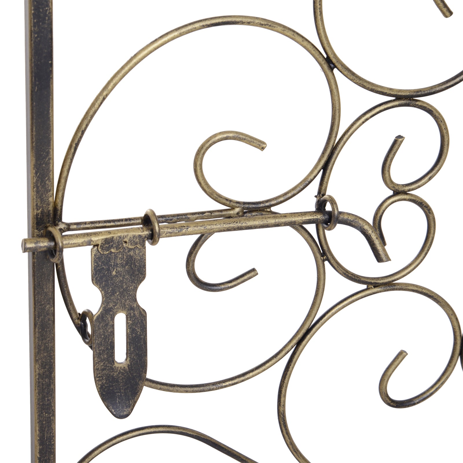 Haoyye 45 Bottle Wrought Iron Wine Rack with Lock, Antique Bronze Freestanding Wine Cabinet with Scrollwork Door, Vintage Metal Wine Jail Storage for Kitchen, Dining Room, Home Bar, Sturdy Space-Saving Organizer, Modern Rustic Design
