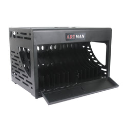 HAOYYE 16 Bay Charging Cabinet for Laptop,Chromebook, Locking Charging Station-BLACK Sturdy Space-Saving Heavy Duty Modern Design Easy Assembly Durable Stylish Home Furniture Versatile