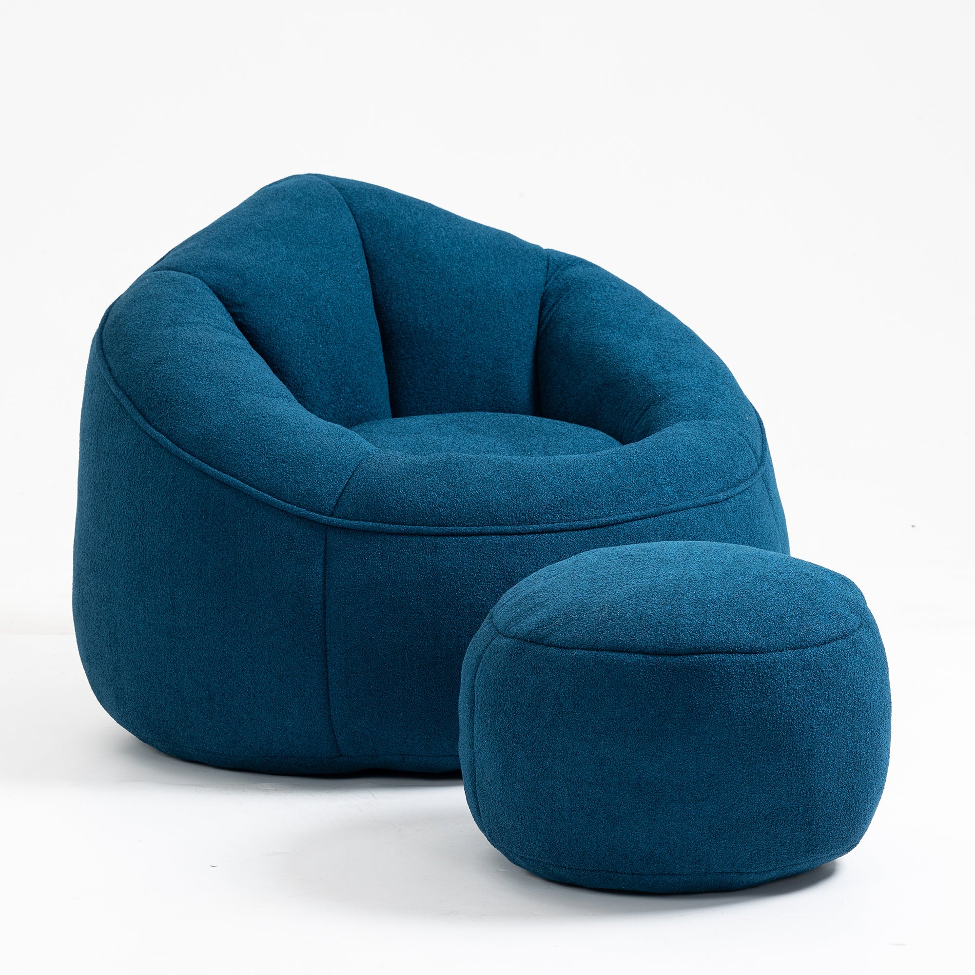 HAOYYE Bedding Bean Bag Sofa Chair High Pressure Foam Bean Bag Chair Adult Material with Padded Foam Padding Compressed Bean Bag With Footrest Sturdy Space-Saving Heavy Duty Modern Design Adults