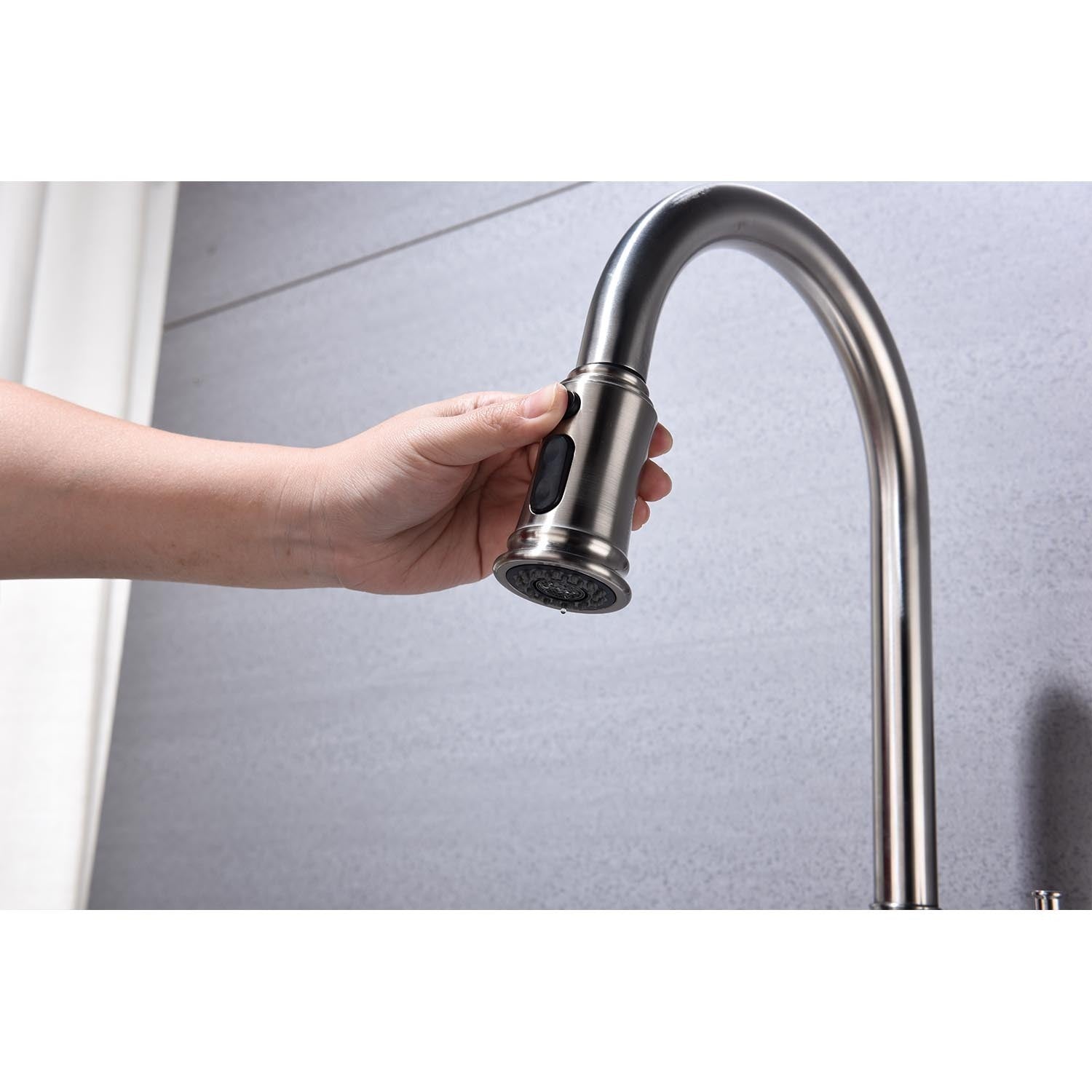HAOYYE Kitchen Faucet with Pull Down Sprayer Sturdy Space-Saving Heavy Duty Modern Design Adults Dorm Room Easy Assembly Bedroom Furniture