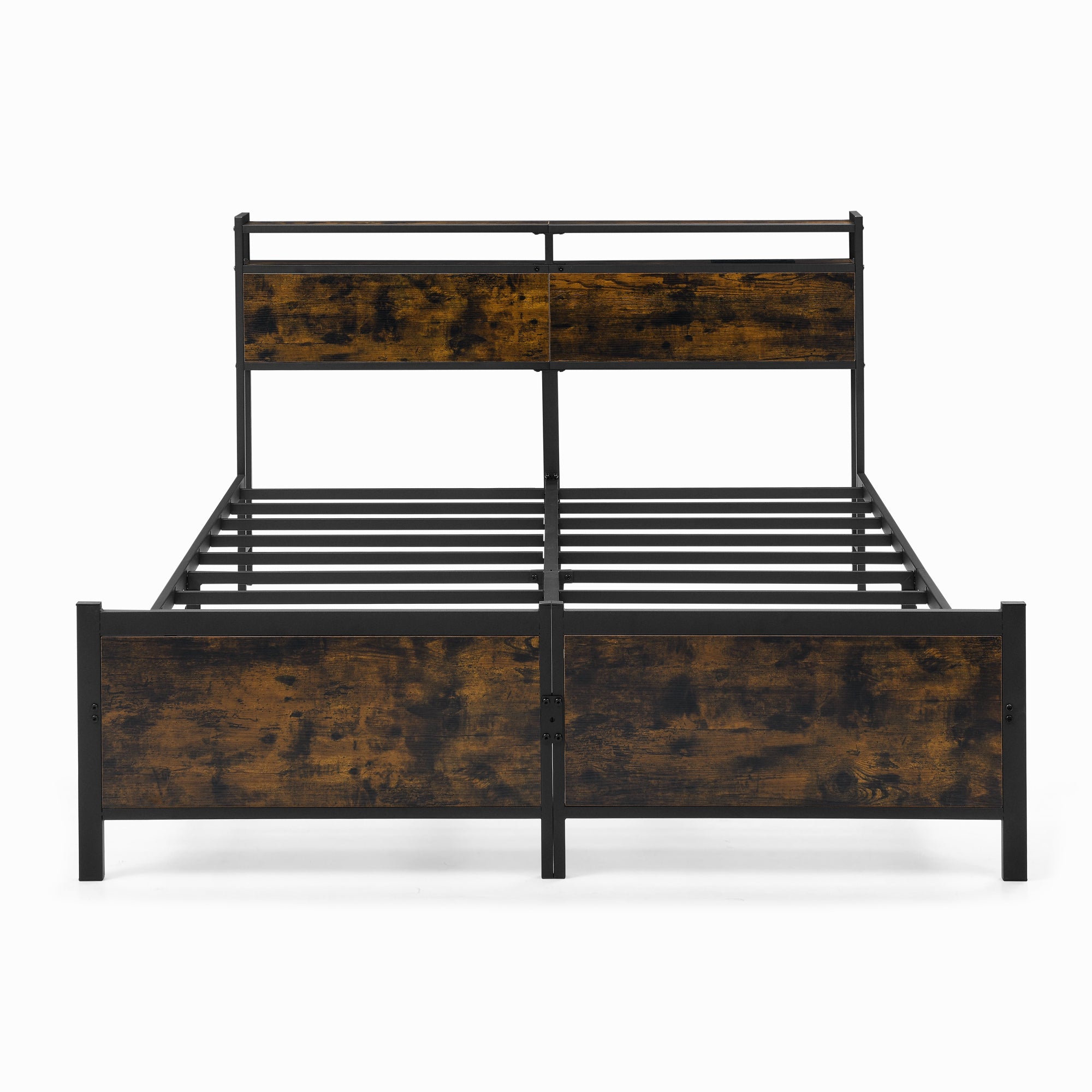 HAOYYE iron bed frame, metal bed frame, wrought iron bed frame, iron platform bed frame, iron canopy bed frame, iron twin bed frame, iron queen bed frame, iron double bed frame, iron sin Sturdy Space-Saving