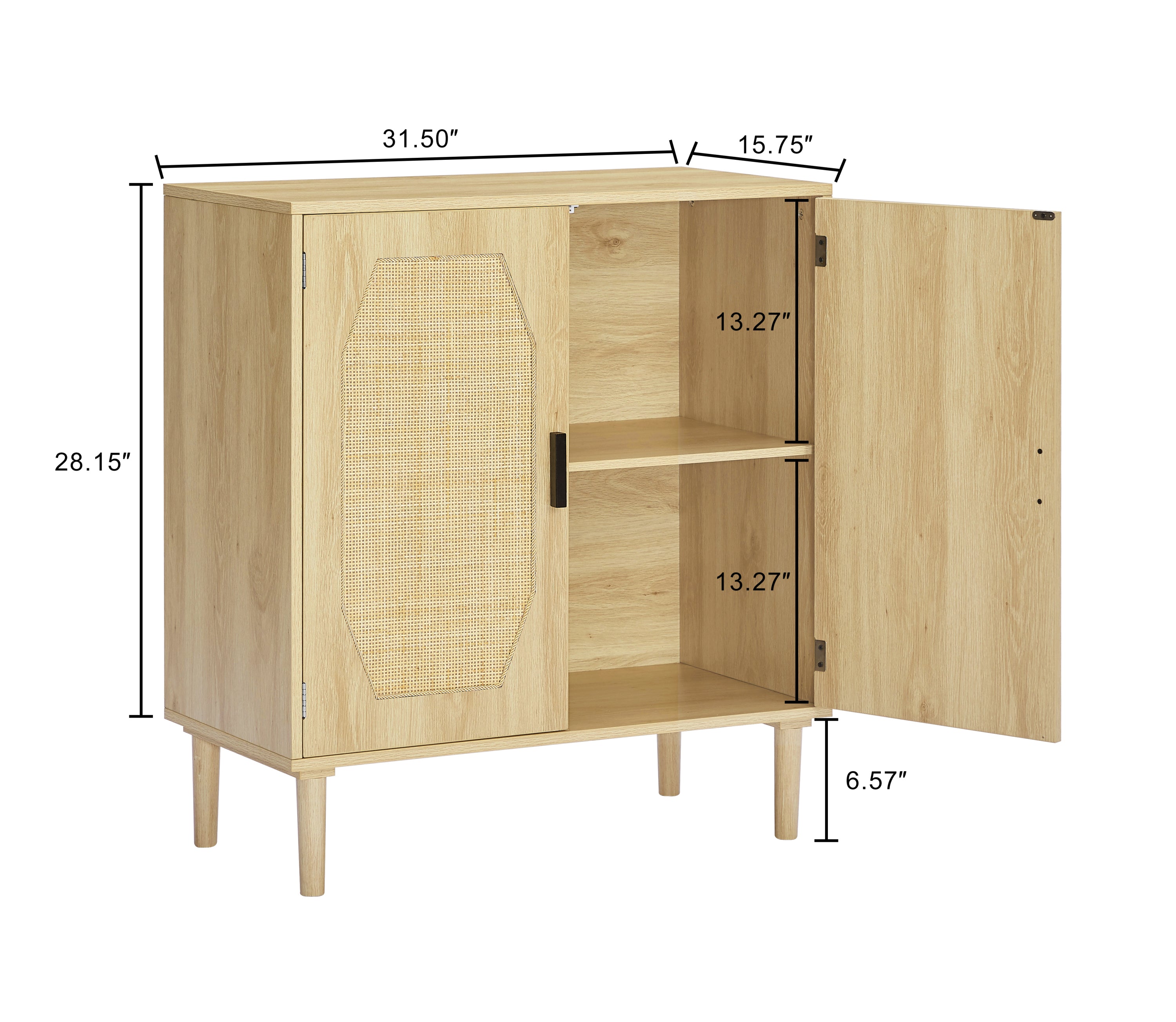 HAOYYE Kitchen storage cabinets with rattan decorative doors, buffets, wine cabinets, dining rooms, hallways, cabinet console tables, Natural, Sturdy Space-Saving Heavy Duty