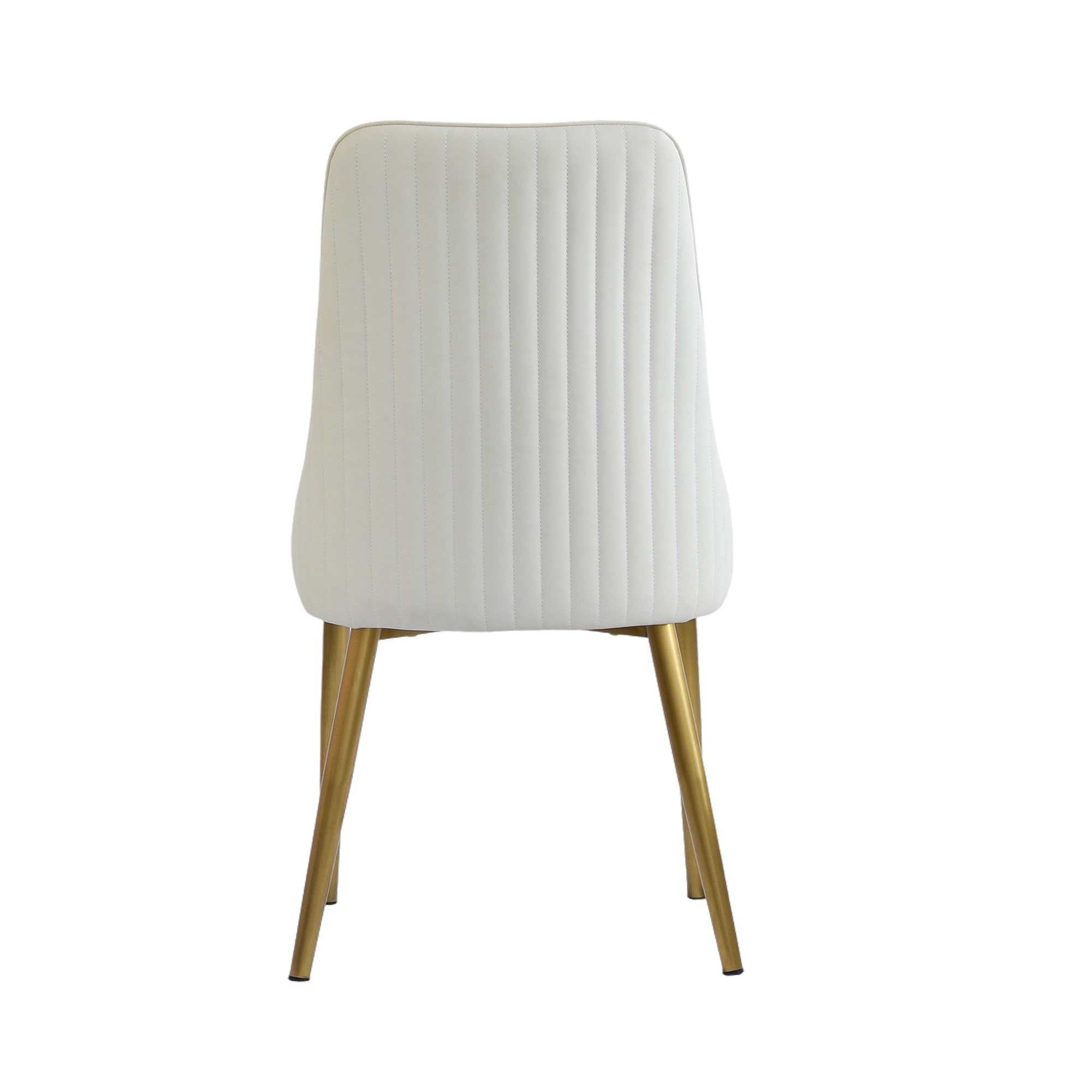 HAOYYE Modern PU Dining Chair Set of 2, Sponge-Filled Cushion, Solid Wood Metal Legs, Ideal For Restaurants, Living Rooms, and Bedrooms, Sturdy Space-Saving Heavy Duty Modern Design Adults Dorm Room