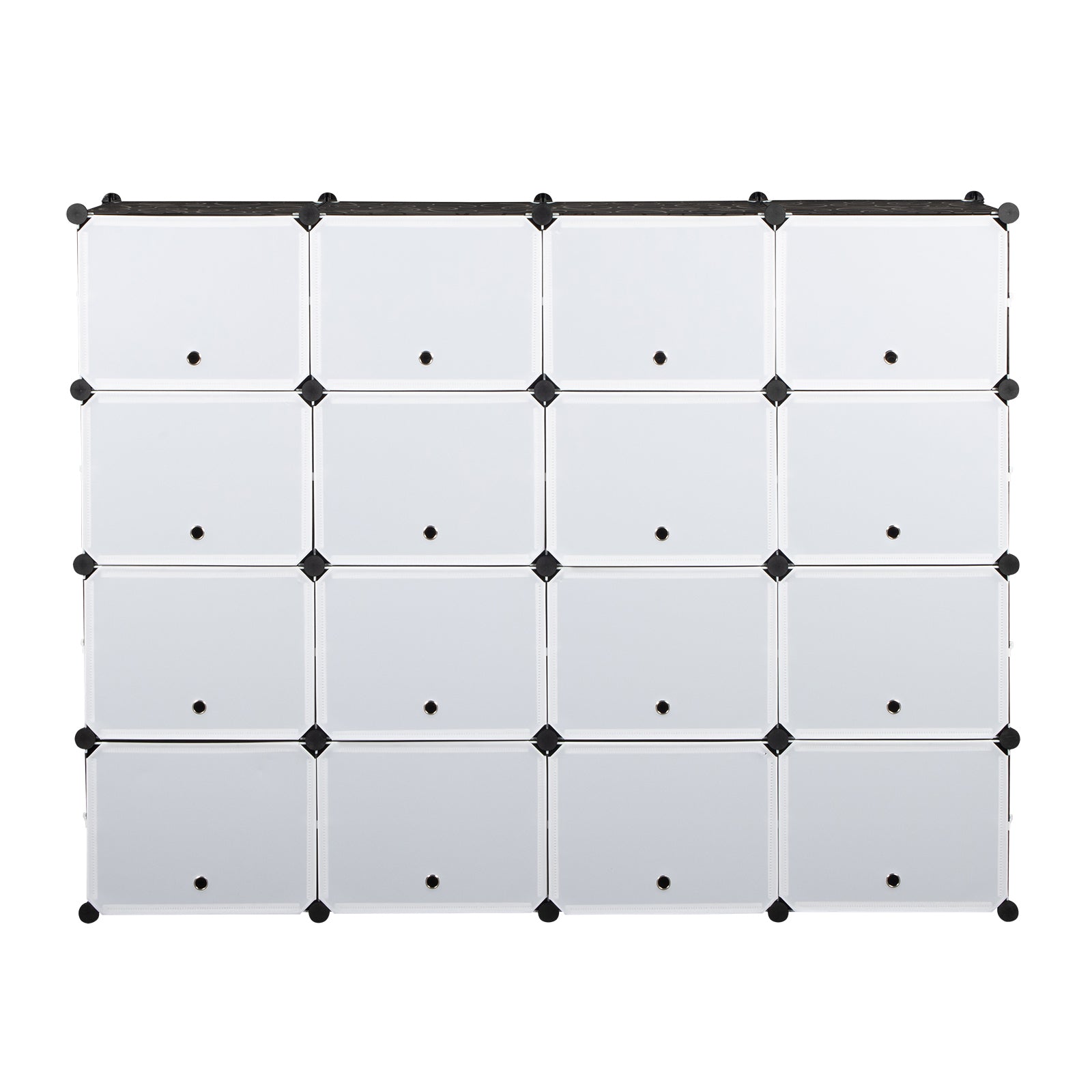 HAOYYE 8-Tier Portable Shoe Rack Organizer 64 Pair Capacity Expandable 32 Grid Tower Shelf Black Durable Design Sturdy Multifunctional Modern Organizer Space-Saving Storage Solution for Shoes, Boots, Slippers